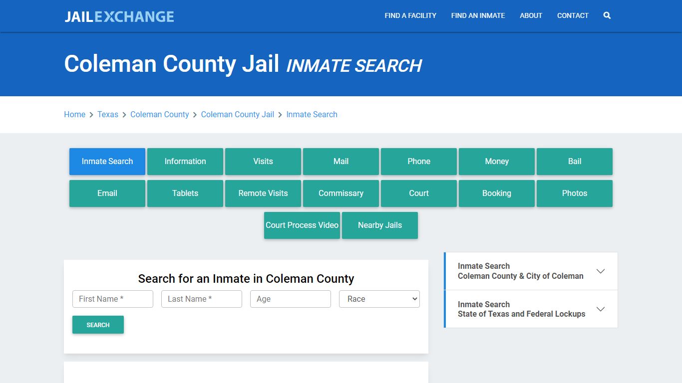 Coleman County Jail, TX Inmate Search: Roster & Mugshots